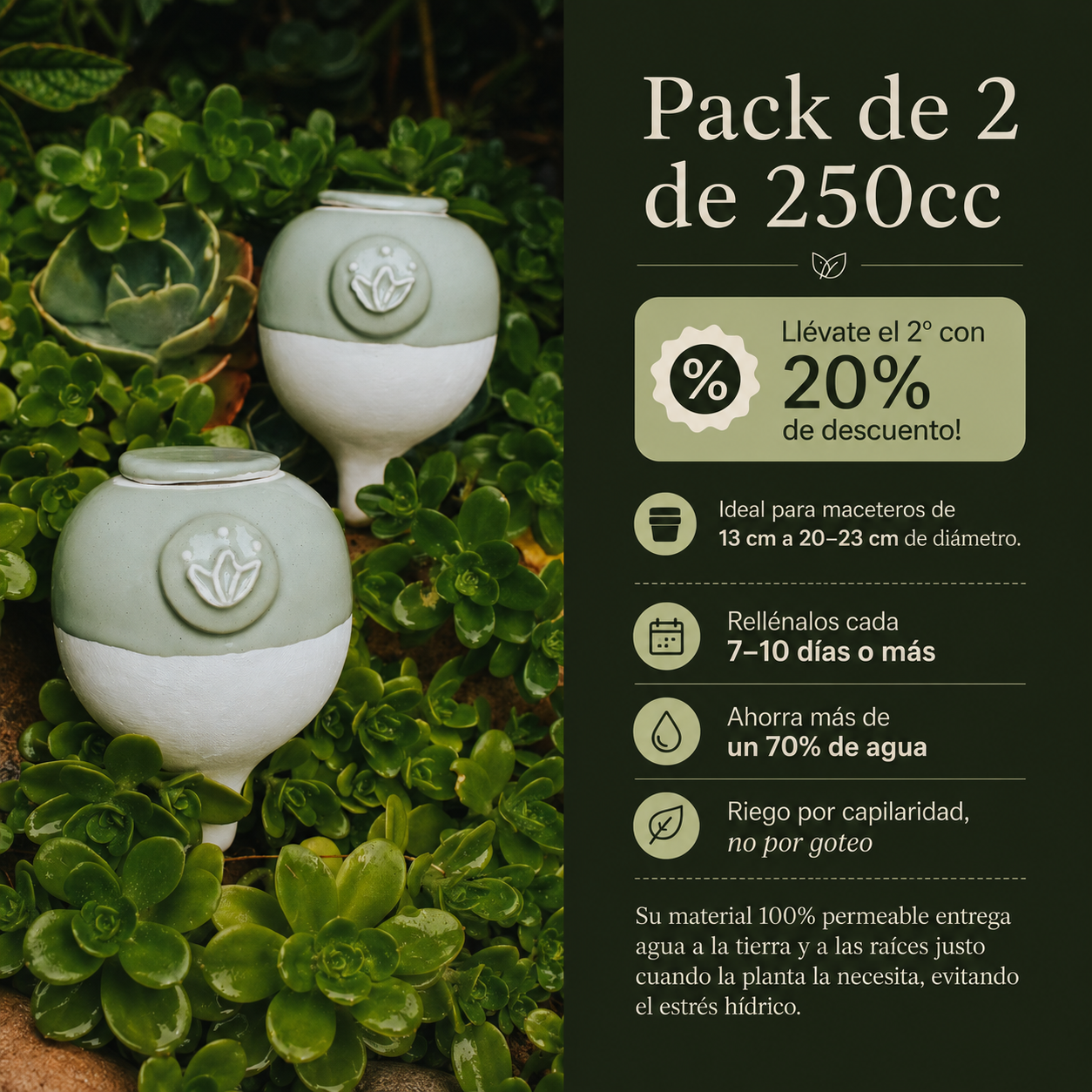 Pack 2 autorregantes de 250cc
