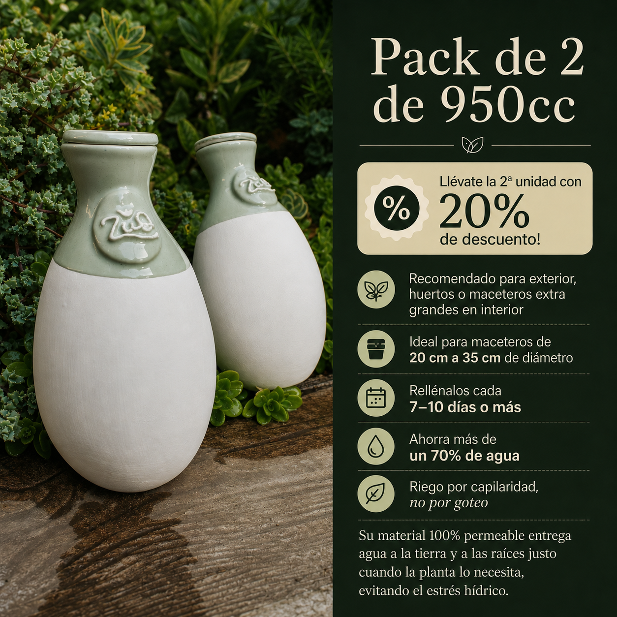 Pack 2 autorregantes de 950cc